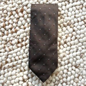 Franck Namani Brown Silk Tie